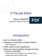 9 The Sed Editor: Mauro Jaskelioff