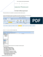 How To Unprotect An Excel Sheet Without Password