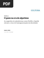 O gosto na era do algoritmo _ Cultura _ EL PAÍS Brasil