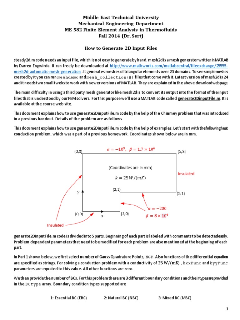 Using mesh2d for 2D Input Files | PDF | Finite Element Method ...