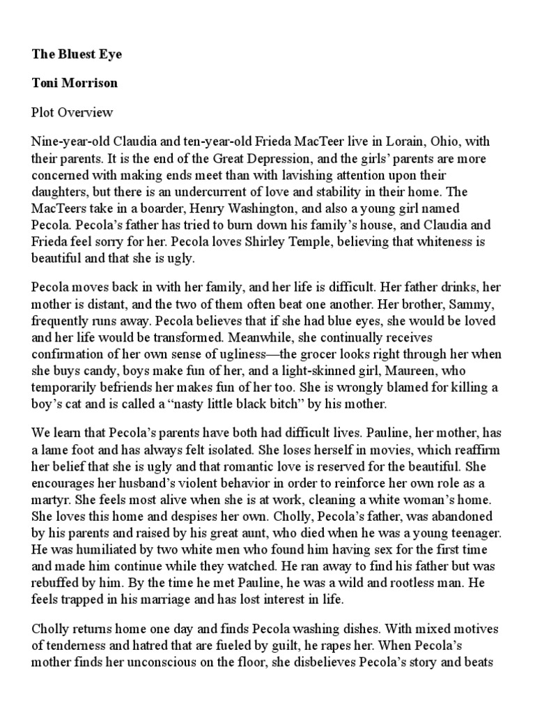 The Bluest Eye Pdf Free