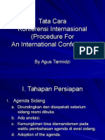 Tata Cara Konferensi Internasional