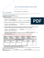 Medical Status Form - Mt. Sinai PDF