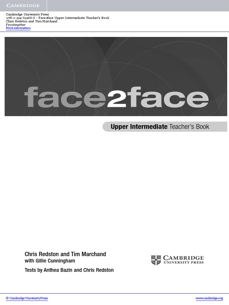 Face2face Upper Intermediate Teachers Book Frontmatter PDF | PDF.