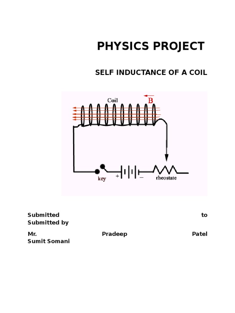 Physics Project(Investigatory Project 9) Inductance