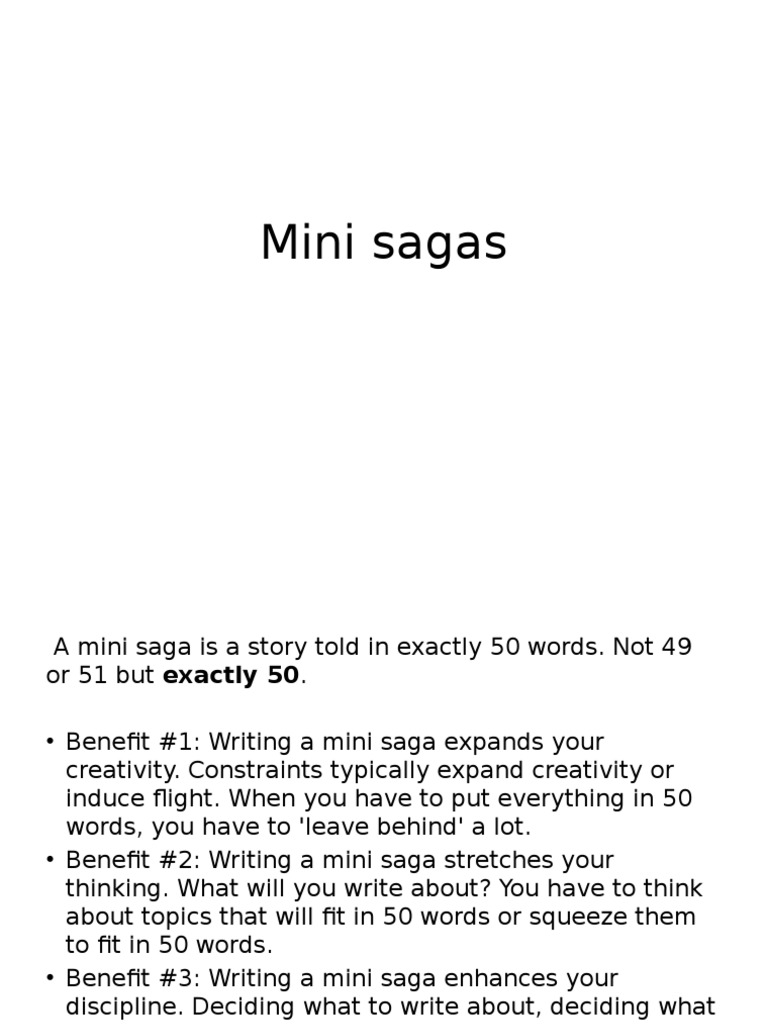 Mini Sagas