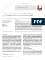 A Simple Model Describing The Non Linear Biaxial Tenxile Behaviour of PVC Coated Polyester