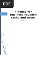 BTEC Business Unit 2 Finance For Business