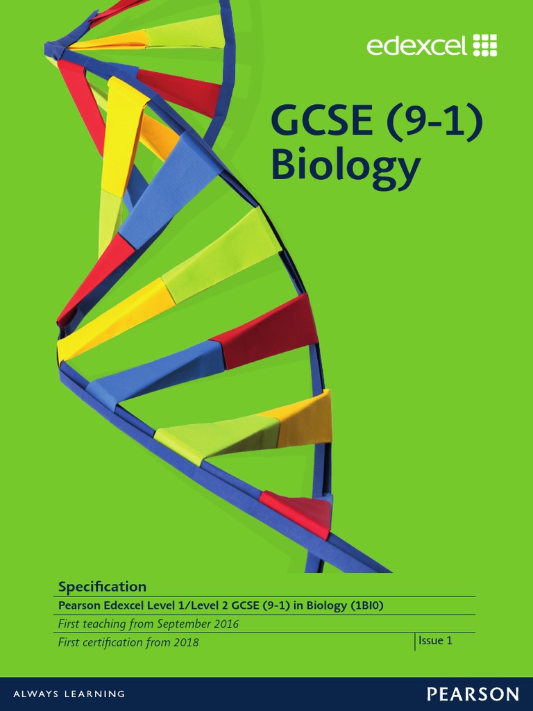 Edexcel GCSE Biology Specification (2016).pdf | Gene ...