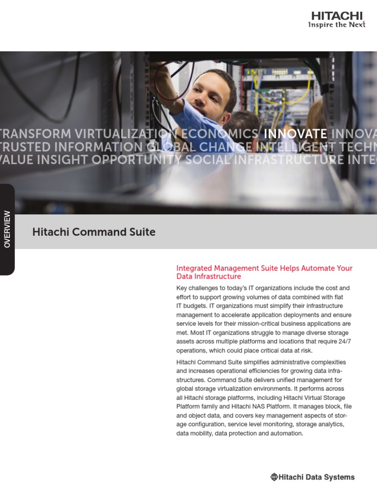Hitachi Command Suite Overview | PDF | Provisioning | Virtualization