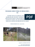 Informe Tecnico Cierre Del Programa Sensibilizacion Difusion y Asistencia Tecnica Agricultura Riego