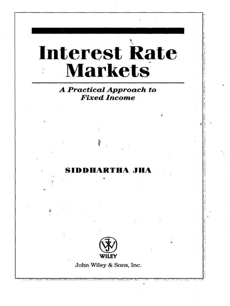 Interest Rate Markets - Siddhartha Jha PDF | PDF | Futures