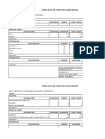 Precios Unitarios Puente