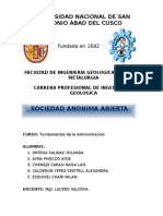 SA Abierta: Generalidades y Constitución