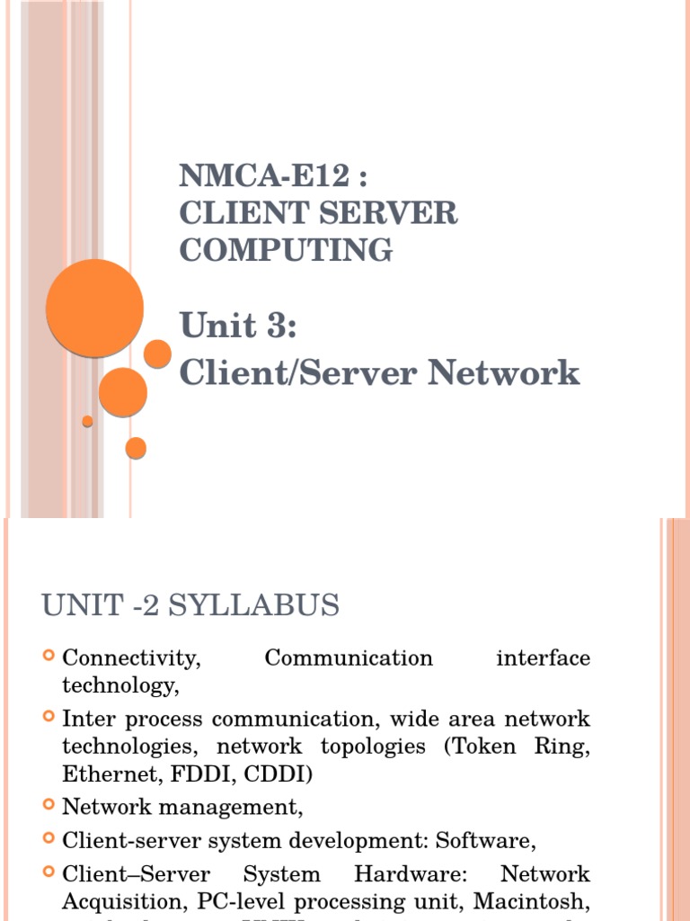 CSC Unit - 3 | PDF | Computer Network | Osi Model
