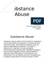 Substance Abuse: Presented By: Reshma K Asst - Professor, P.G.Department of Social Work, Milagres College, Kallianpur