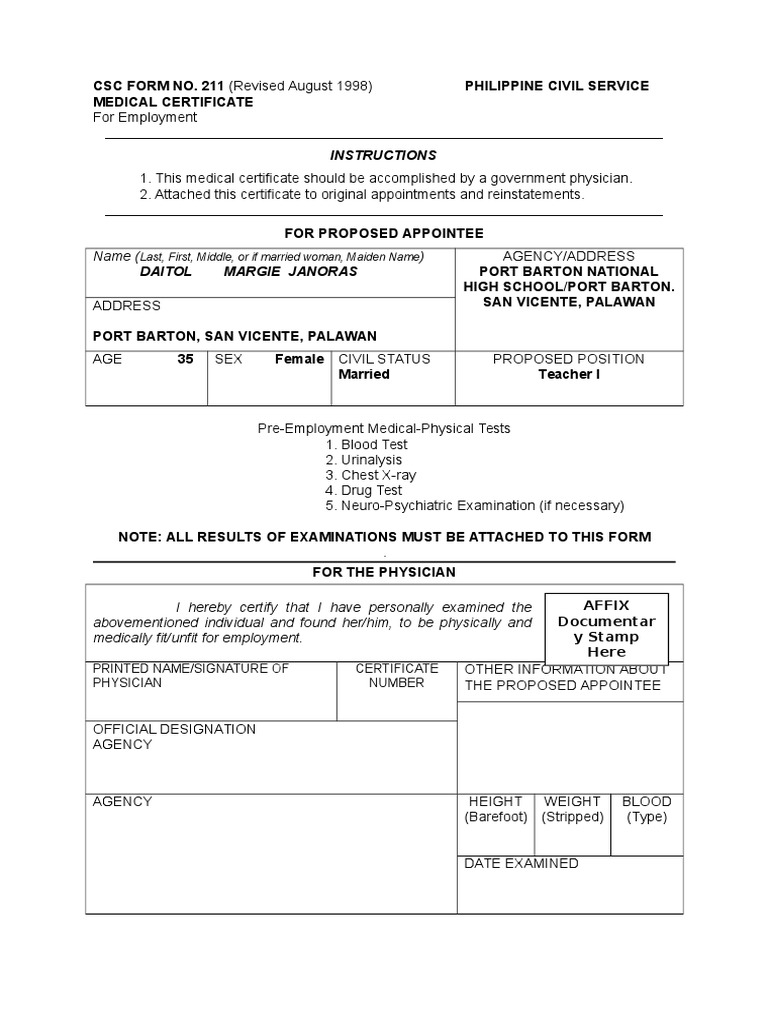 Cscform 211 | PDF