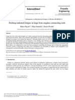 Fretting-initiated fatigue in large bore engines connecting rods