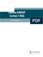 Gamma GAMSAT Section 1 MCQ
