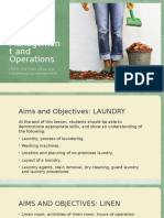 Linen and Laundry Management and Operations