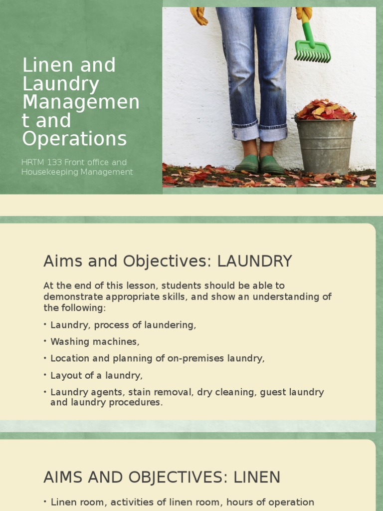 Linen and Laundry Management and Operations