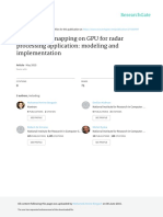 Efficient FFT Mapping on GPU for Radar Processing