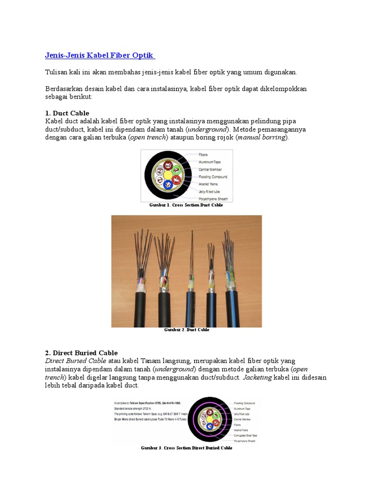Jenis Jenis Cable Listrik