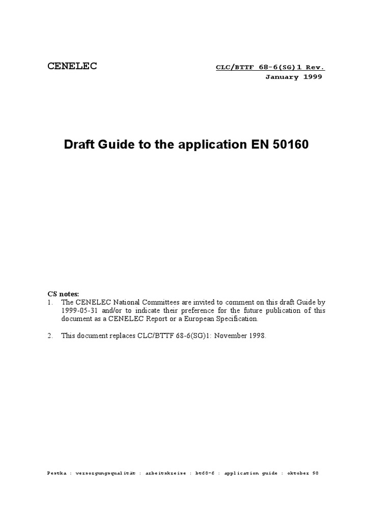 Guide to EN 50160 Voltage Standards | PDF | Hertz | Electric Power ...