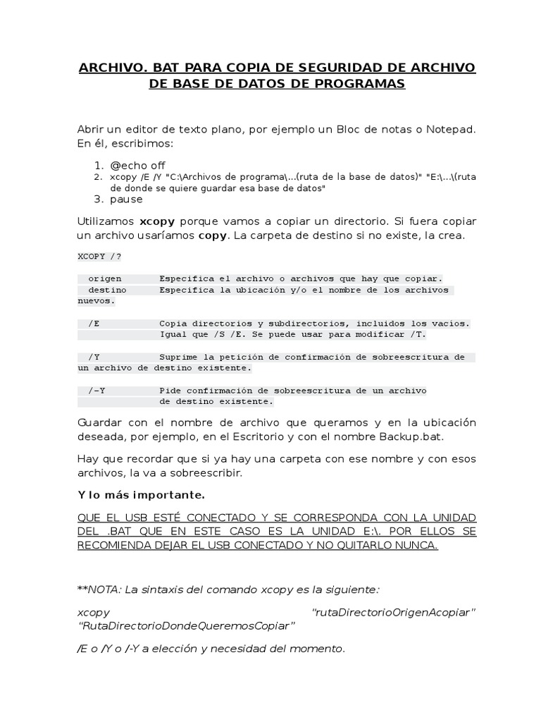 Crear Archivo Bat | PDF