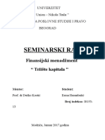 Seminarski Rad Iz Finansijskog Menadžmenta