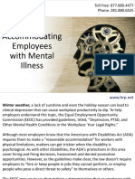 Accommodating Employees with Mental Illness