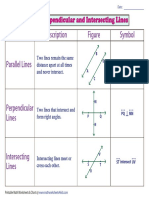 Parallel, Perpendicular and Intersecting Lines Types