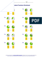 Equivalent Fractions Worksheet