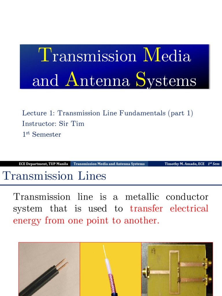 Transmission Line Fundamentals (Part 1) PDF Transmission Line