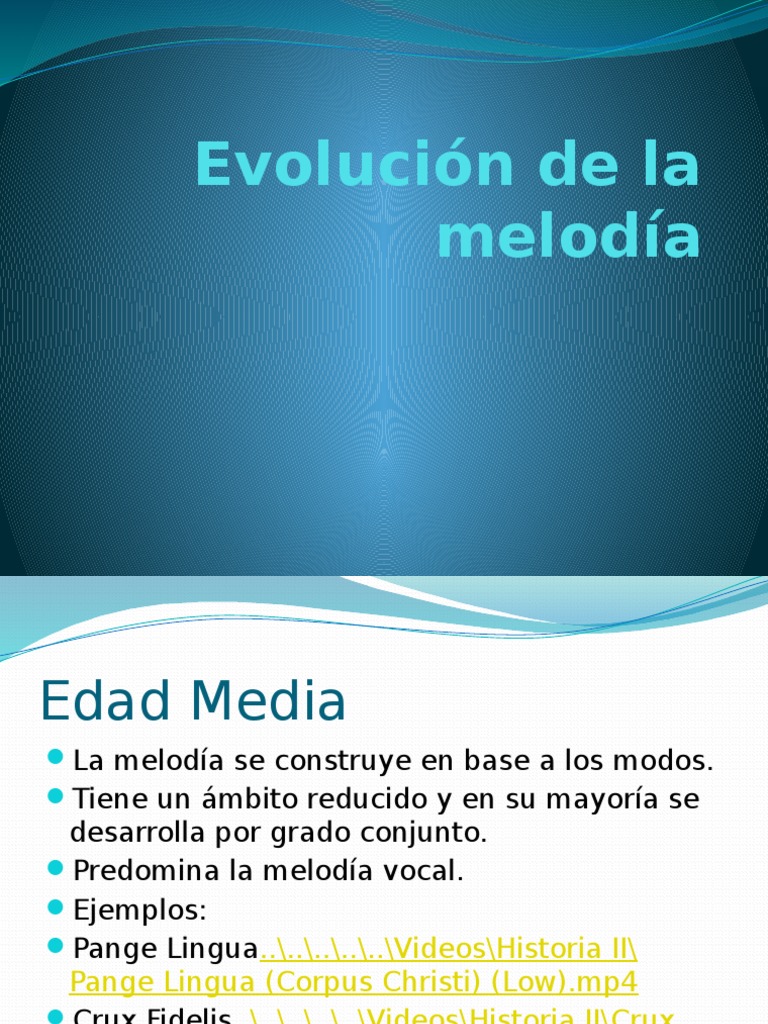 Evolución de La Melodía PDF Melodía Acorde (Música)