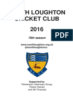 South Loughton CC Fixture Brochure 2016