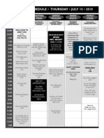 2010 Grey Fox Schedule