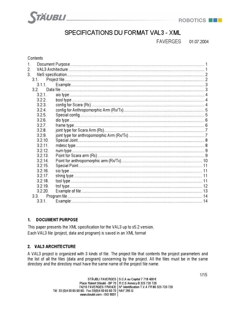 VAL3 XML Format Specifications | PDF | Array Data Structure | Xml