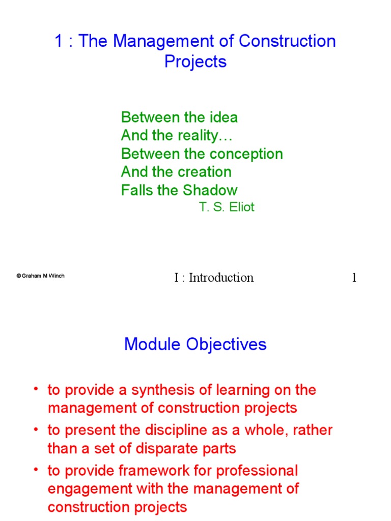 1: The Management of Construction Projects | PDF | Art