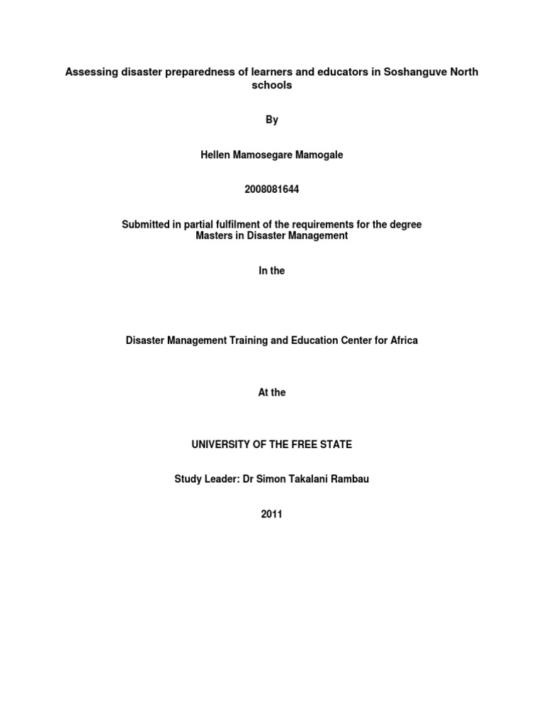 Assessing Disaster Preparedness Pdf Pdf Emergency Management