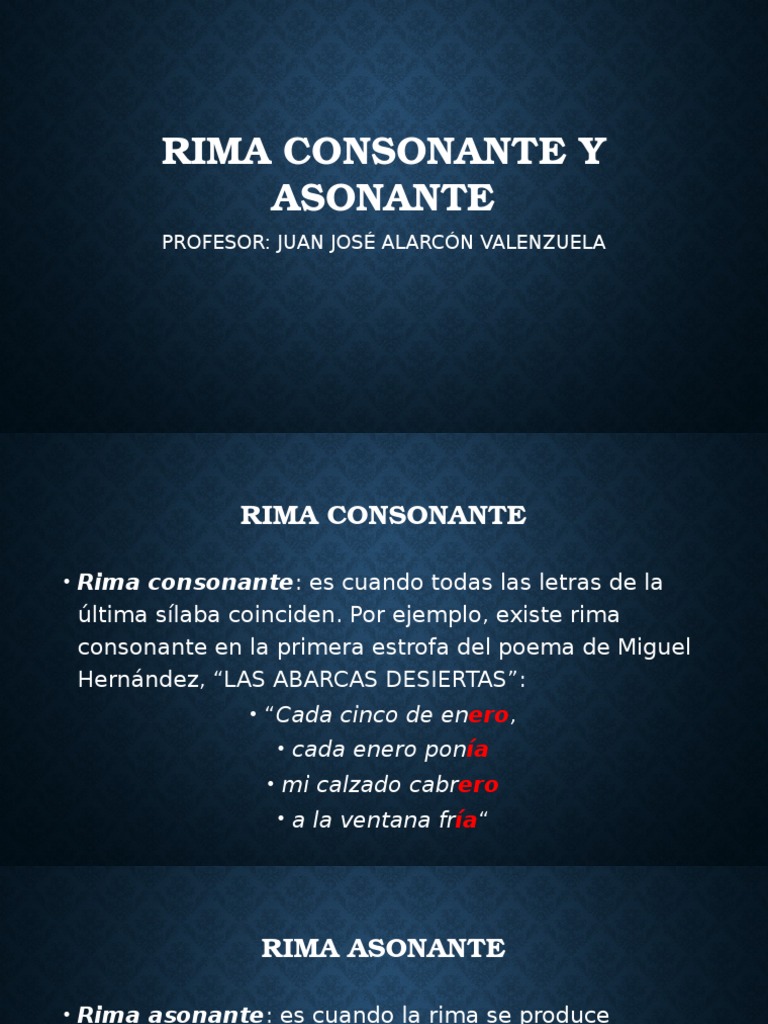 Rima Consonante y Asonante | PDF