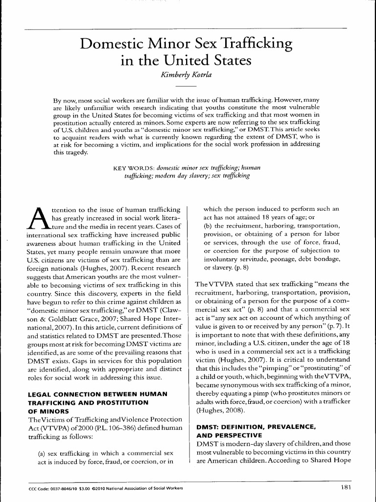 sex trafficking essay