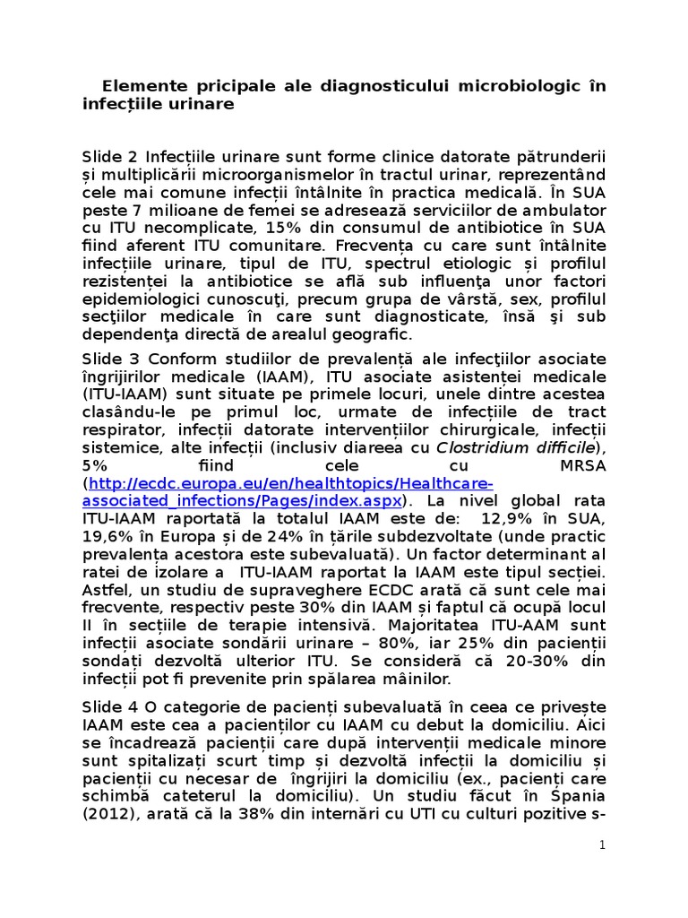Infectiile Urinare | PDF