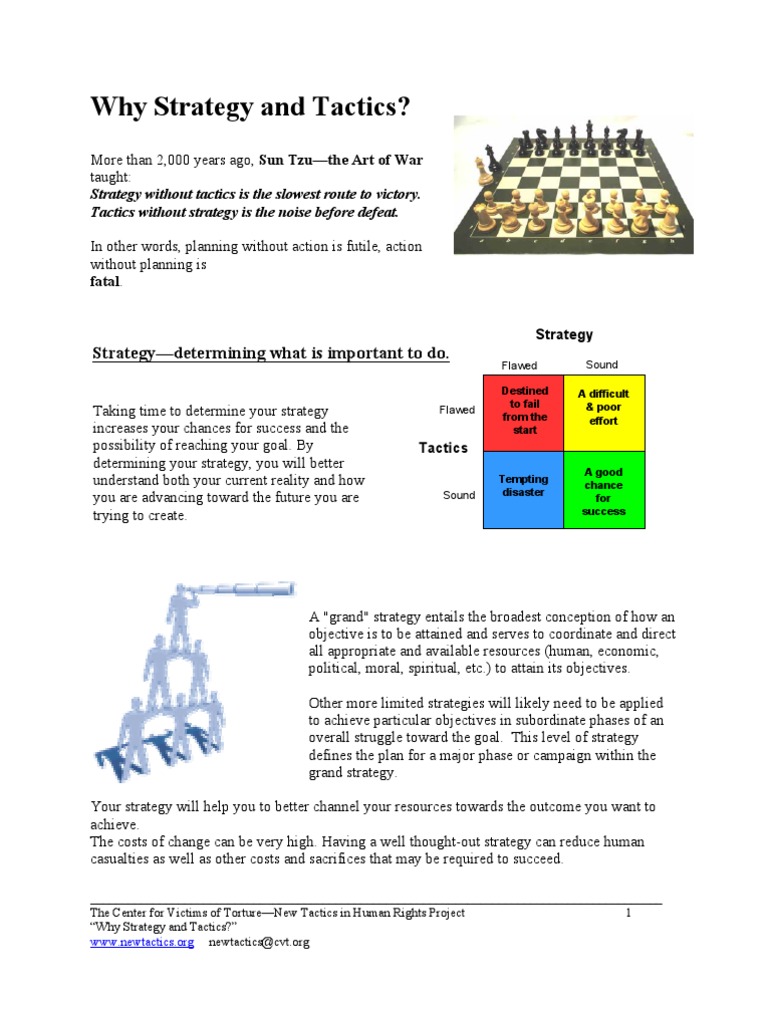 Strategy vs. Tactics in Action | PDF | Goal | Military Tactics