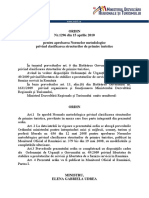 Ordin - 1296 - 2010 Clasificarea Unitatilor de Cazare PDF