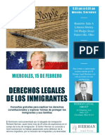 DERECHOS LEGALES DE LOS INMIGRANTES: Painesville, Ohio, February 15, 6:30 PM To 8:30 PM