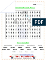 Comparatives Wordsearch