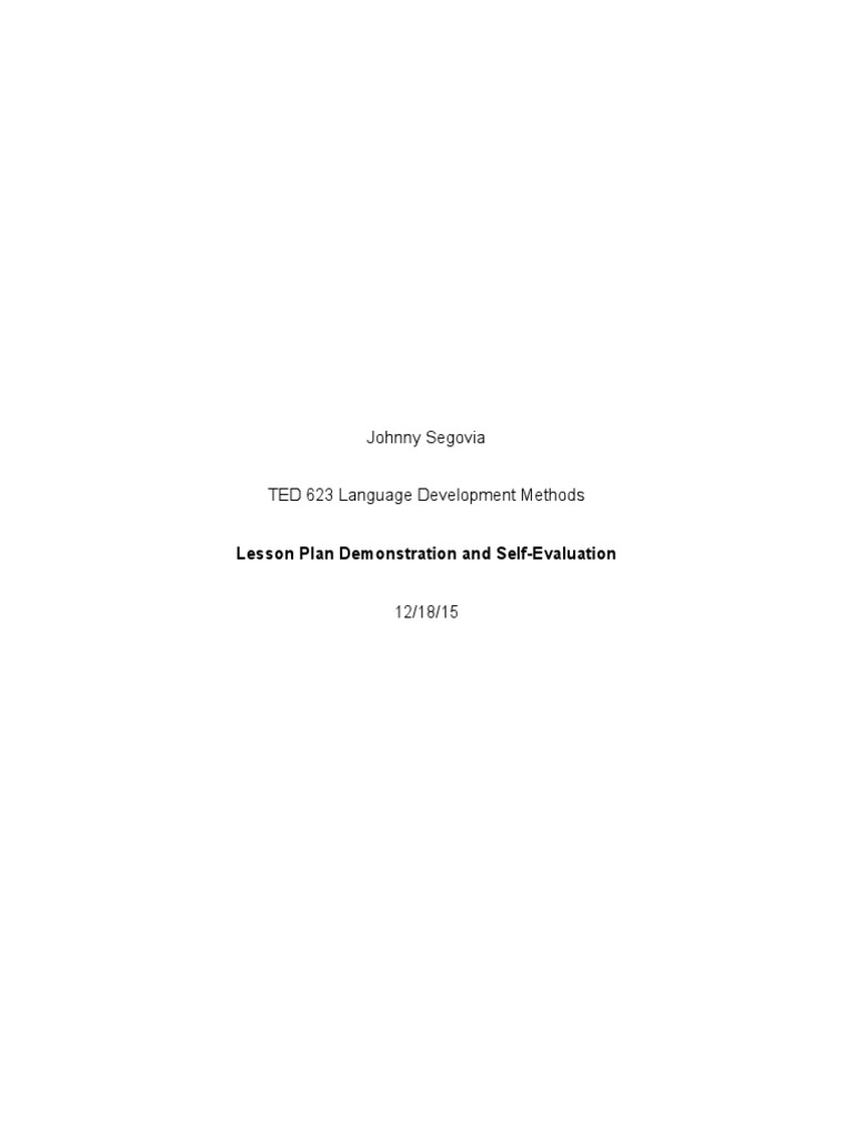ELL Lesson Plan Evaluation Insights | PDF | Lesson Plan | Neuropsychology