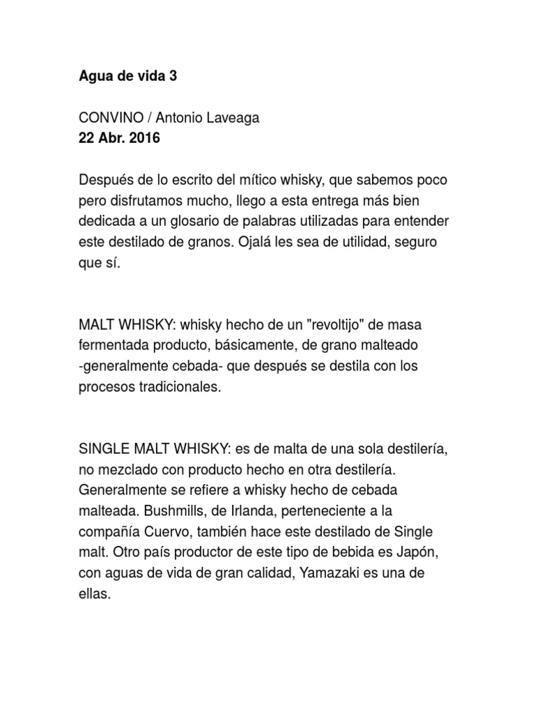 Agua de Vida 3 PDF Whisky Alcohol