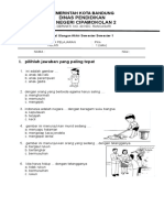 SOAL UAS PKN KELAS 1 SMTR 1